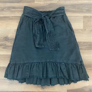 Anthro Pilcro Navy Tie Front Skirt